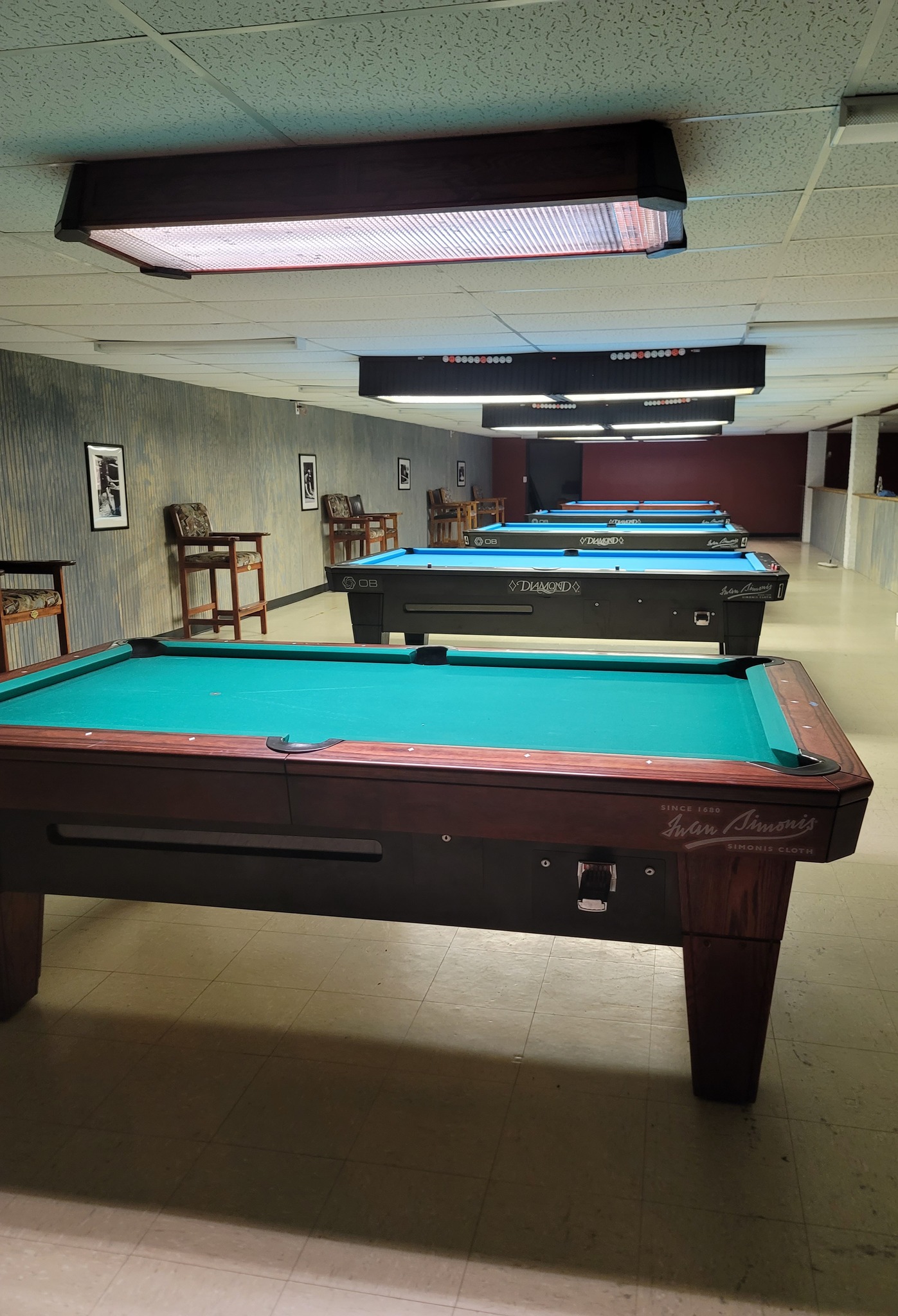 Bricks Billiards interior tables